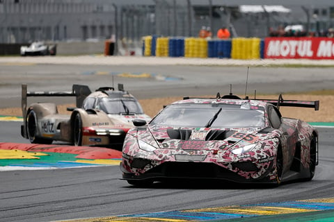 Lamborghini, Iron Dames team car during the race
